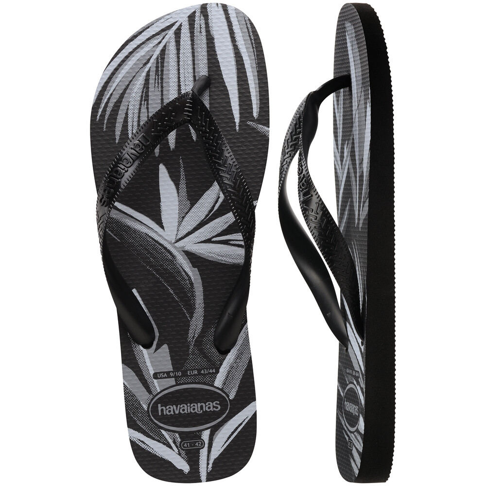 Sandalias Havaianas Aloha Hombre Negro/Negro/Gris