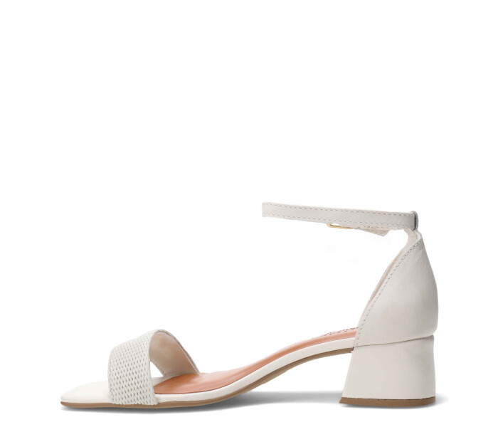 Sandalia de Mujer Bottero con Taco Bajo y Pulsera Blanco