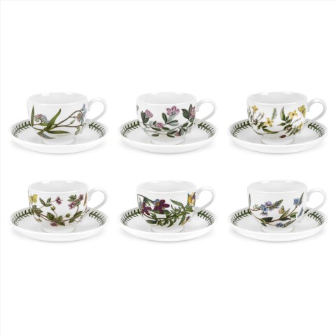 PORTMERION BOT GARDEN SET TAZA TE Y PLATITO X 6 PORTMERION BOT GARDEN SET TAZA TE Y PLATITO X 6