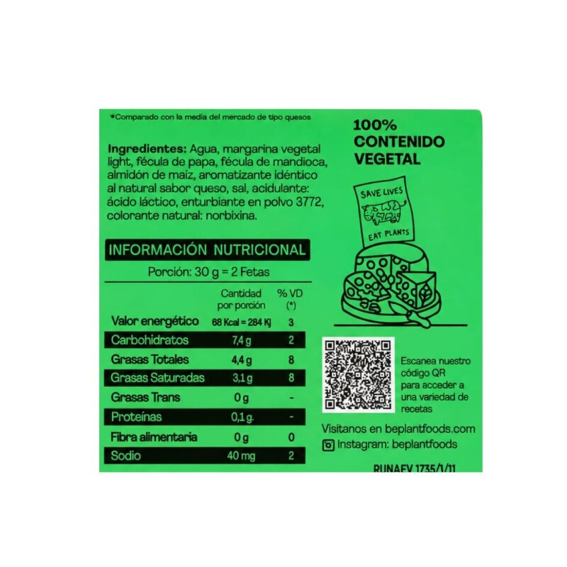 QUESO FETEADO 150G BE PLANT QUESO FETEADO 150G BE PLANT