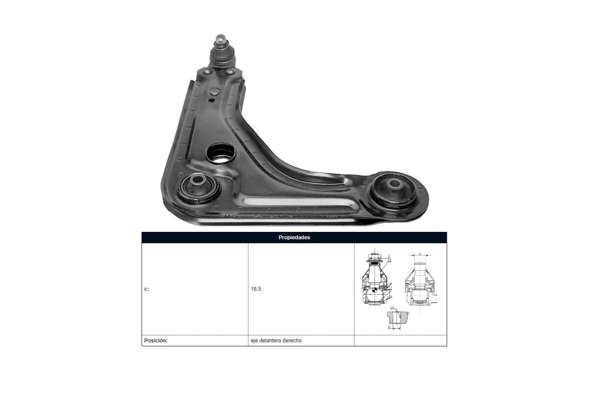 Parilla De Suspension Delantera Ford Ka 96-07 Der Parilla De Suspension Delantera Ford Ka 96-07 Der