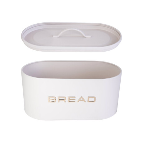 Panera de metal ovalada con tapa Beige Panera de metal ovalada con tapa Beige