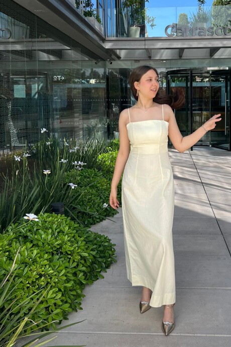 Vestido super midi Jani Rayado