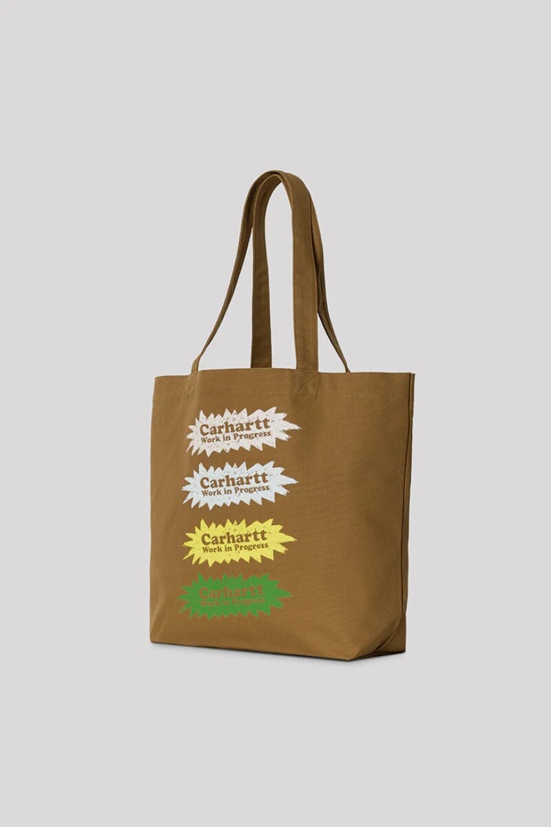 Canvas Graphic Tote Marron