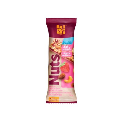 Barritas Castañas Maní y Frutilla 25g Nuts Bar Nuts Bar 25g Frutilla