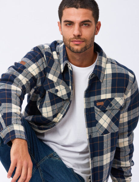 CAMPERA LEÑADORA CON CORDERITO Azul