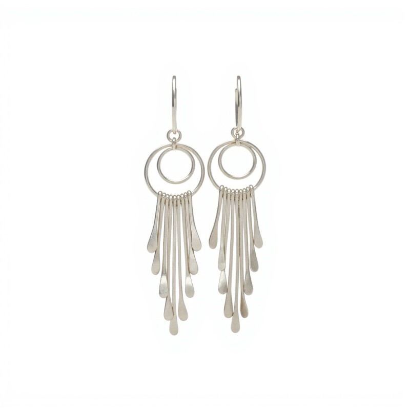 Caravanas flecos-Plata 925-Sin piedra-CA3834 sinpiedra