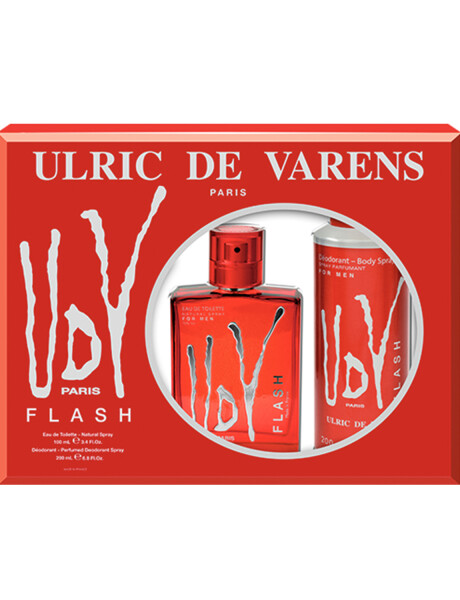 Set perfume Ulric de Varens UDV Flash EDT 100ml + desodorante Original Set perfume Ulric de Varens UDV Flash EDT 100ml + desodorante Original