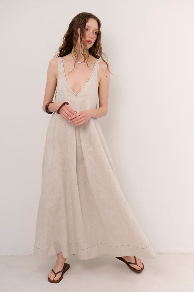 VESTIDO JACKIE BEIGE