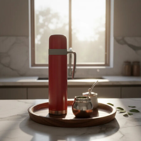 Set Ac.Inox Termo 750ml +mate lavable 120ml +bombilla regalo Plateado