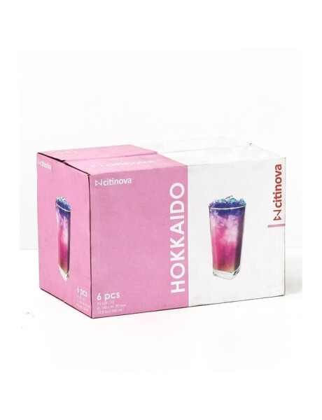 SET 6 VASOS TRAGO HOKKAIDO 475ML EN CAJA DE REGALO SET 6 VASOS TRAGO HOKKAIDO 475ML EN CAJA DE REGALO