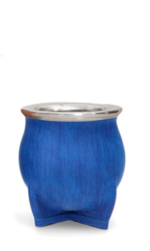 MATE DE CERÁMICA CHICO DELTA TEXTURADO AZUL FRANCIA