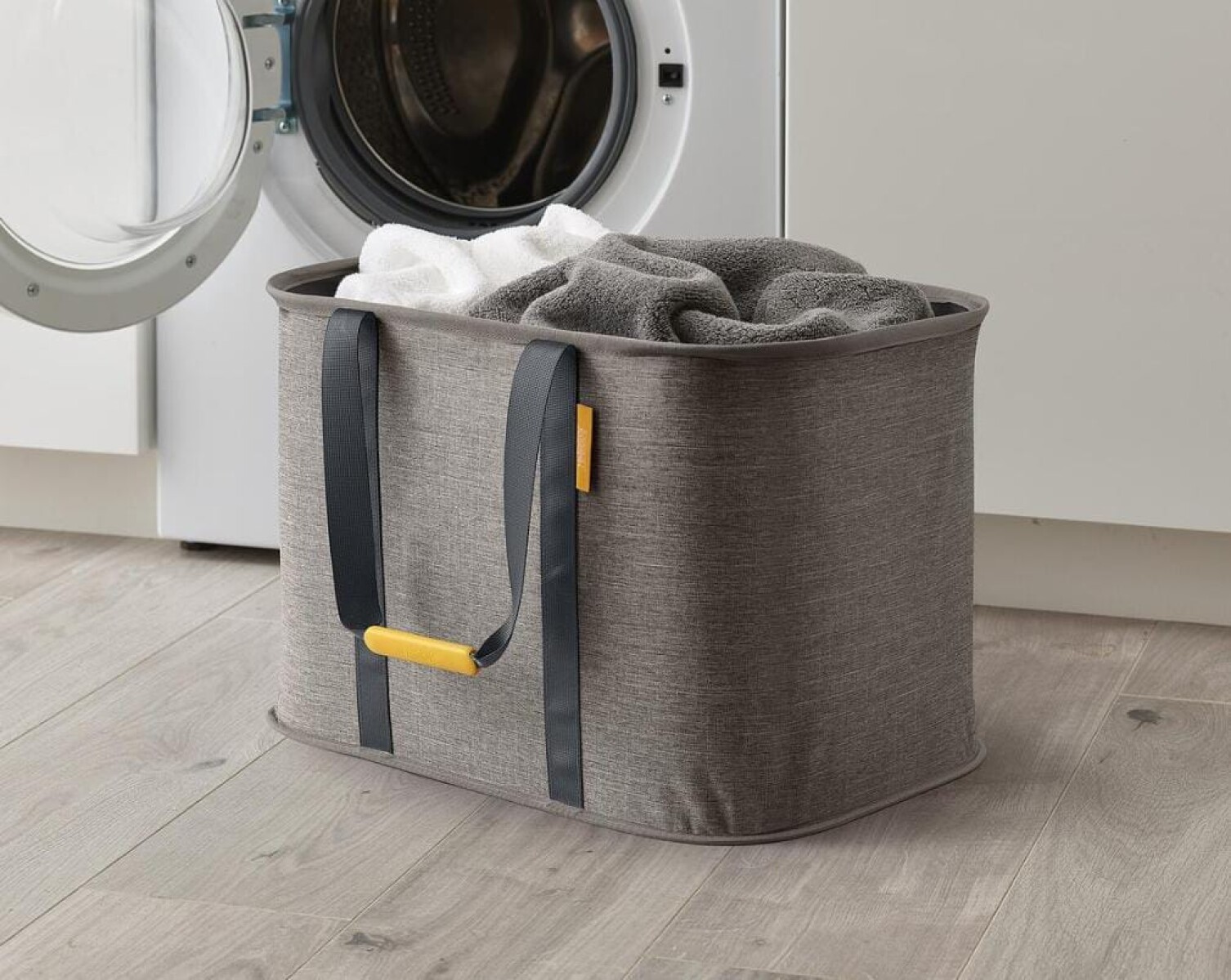 Cesta de lavandería plegable (gris) 