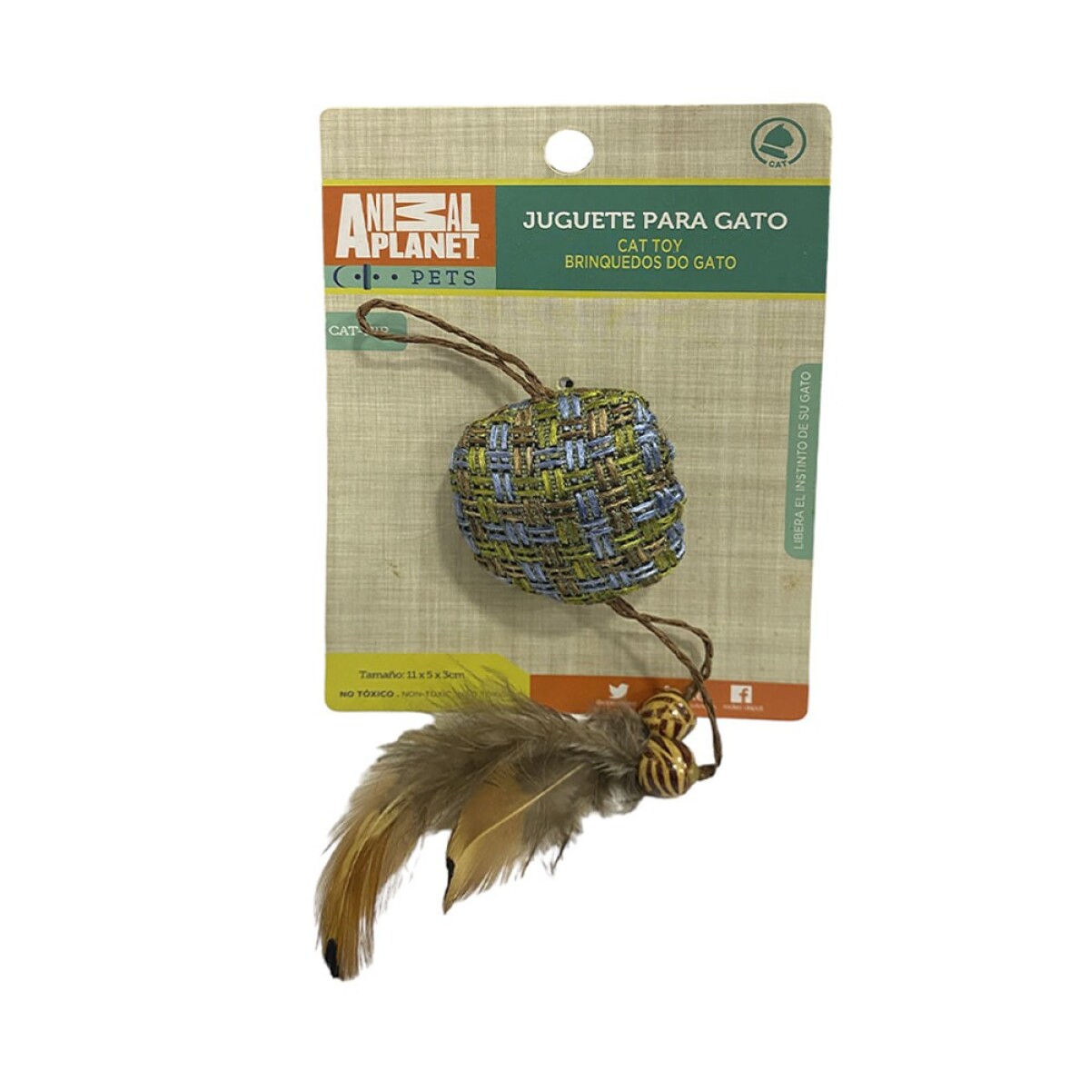 AP-C796-001 - JUGUETE DE TELA CON PLUMINES PARA GATOS, DISEÑOS VARIOS 