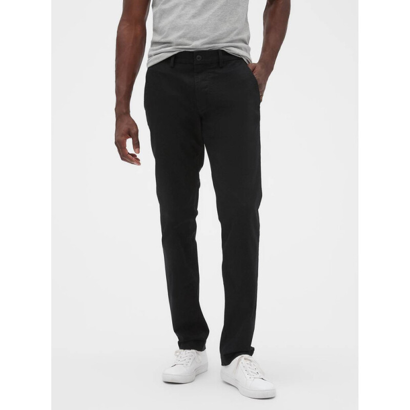 V-ESSENTIAL KHAKI SLIM FIT TRUE BLACK