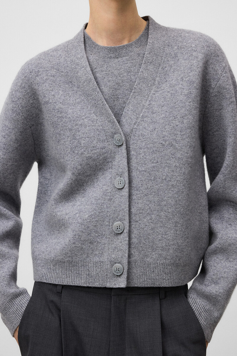 CHAQUETA Gris Melange