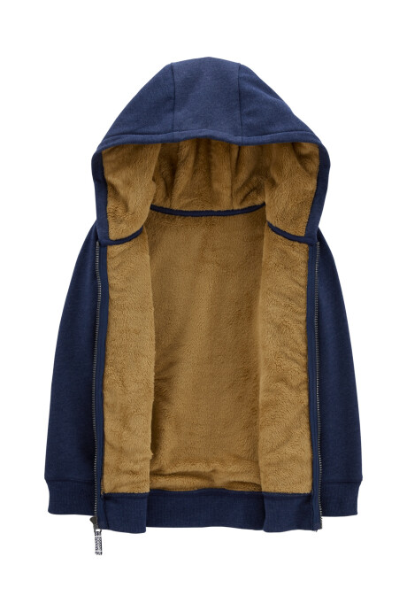 Campera de algodón con capucha y forro de sherpa 0