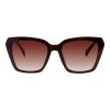 Lentes De Sol De Policarbonato Cuadrado Anitta Gradiente Marón/marrón