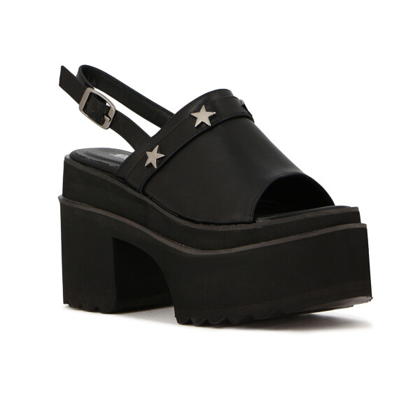 Darkness Sandalia C/plataforma 1 Tira C/pulsera Negro