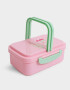 Accesorios Cocina Estampados Lunchera De Plástico - Rosa Claro