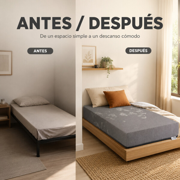 Colchón Kappesberg 1 Plaza Espuma Alta Densidad 19 Cm 120 Kg Gris 1
