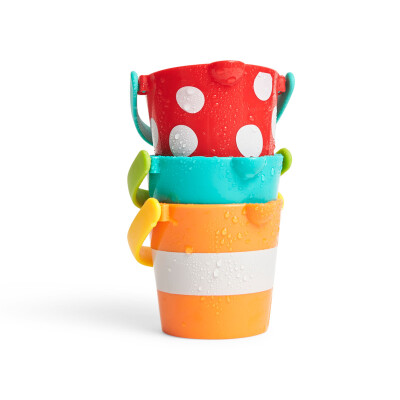 Juego de Baldes para baño 3 unidades Hape Juego de Baldes para baño 3 unidades Hape