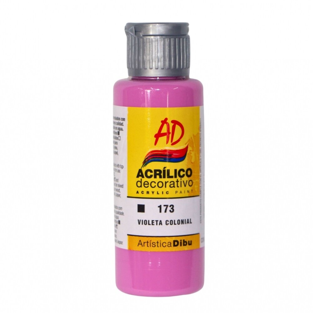 PINTURA ACRILICA ARTISTICA DIBU 60 ML. DIFERENTES COLORES COLOR VIOLETA COLONIAL 173