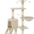 Rascador Torre 5 Niveles En Felpa Y Sisal Para Gato Juego Color Variante Beige