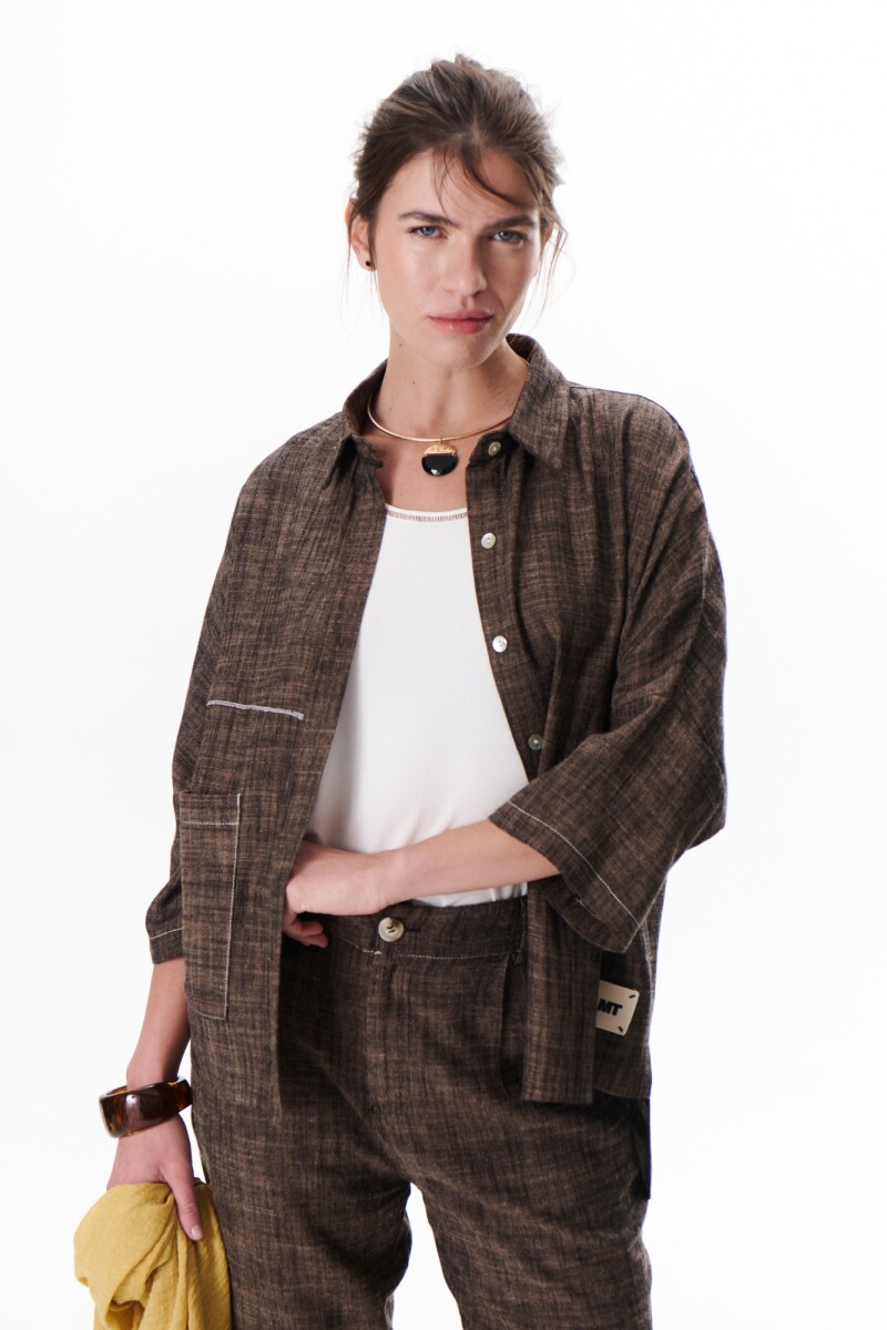 CAMISA MELANIE MARRON