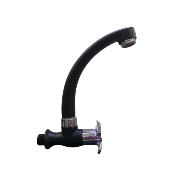 PICO UNITARIO PARED NEGRO CROMADO CRUZ PORTO Pico Unitario Pared Negro Cromado Cruz Porto