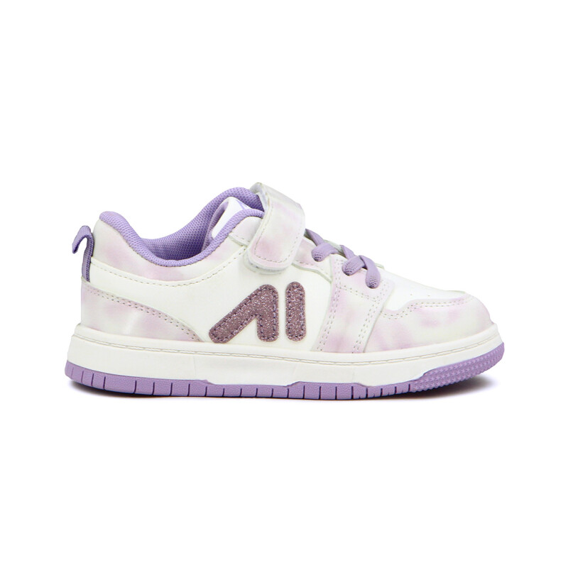 Austral Calzado Deportivo Sonic B Niño/a Acordonado Con Velcro Blanco-purpura