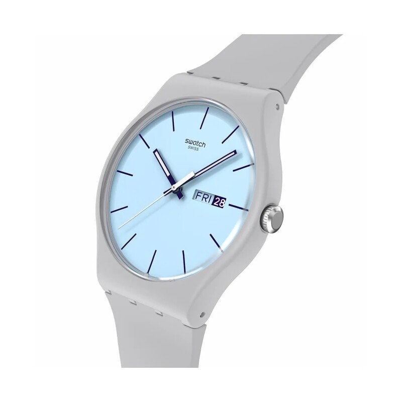 Reloj Swatch SO29M702 Blueberry Sky de silicona Gris