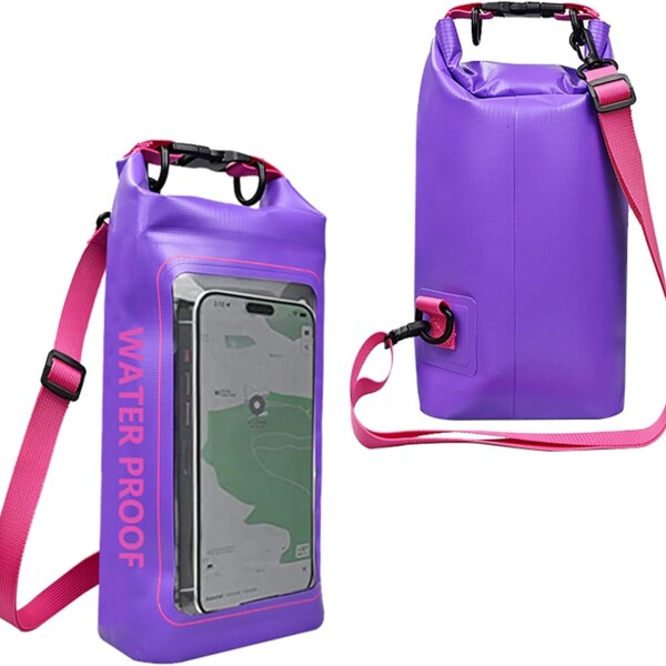 Bolso Estanco 2 Litros Celular Playa Arena Resistente Agua Variante Color Violeta
