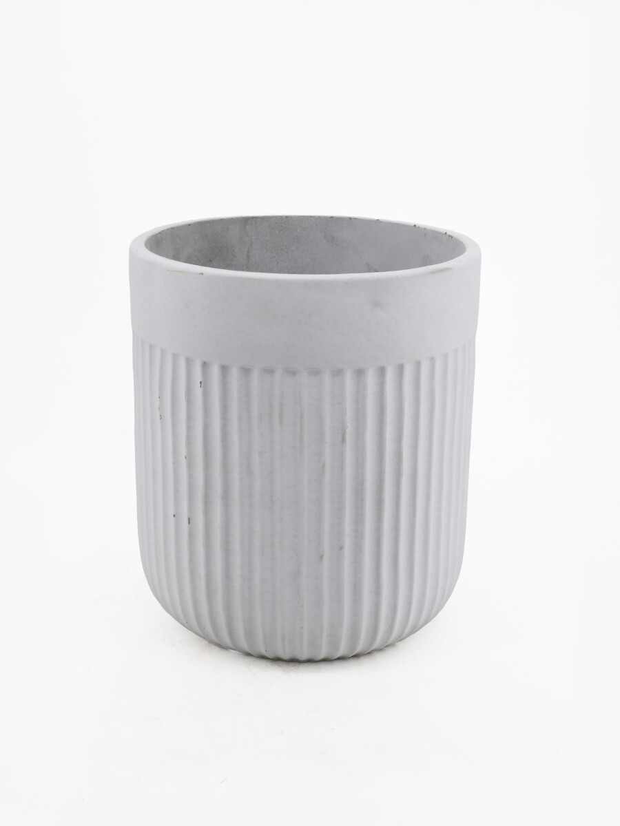 MACETA DECORATIVA CURVA - BLANCO 