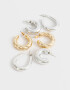 Aros Argollas Set Chunky Edition Set De Argollas Chunky - Combinacion Bicolor