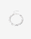 Pulseras Flexibles Metal Pulsera Metal Trenzada - Plateado Plata Cepillada Mate
