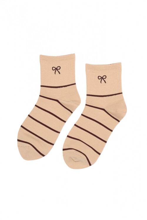 Meidas Rayadas Beige