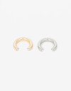 Sets Anillos Strass Set De Anillos Biplating - Combinacion Bicolor