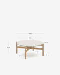 Mesa de centro Pola de cemento y madera maciza de eucalipto Ø 80 cm FSC 100% Mesa de centro Pola de cemento y madera maciza de eucalipto Ø 80 cm FSC 100%