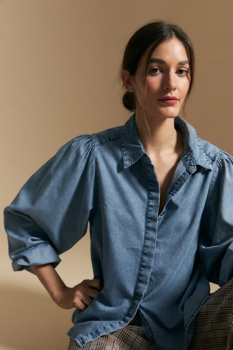 CAMISA CIANITA Azul Lavado