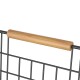 Set x2 Canasto organizador de metal asa de madera NEGRO