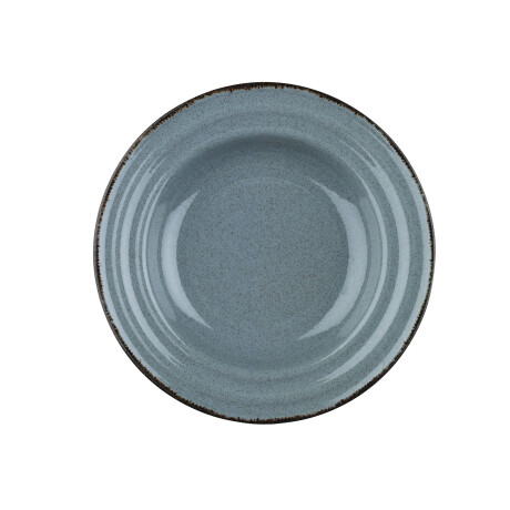 PLATO HONDO PORCELANA AZUL 22CM DEEP