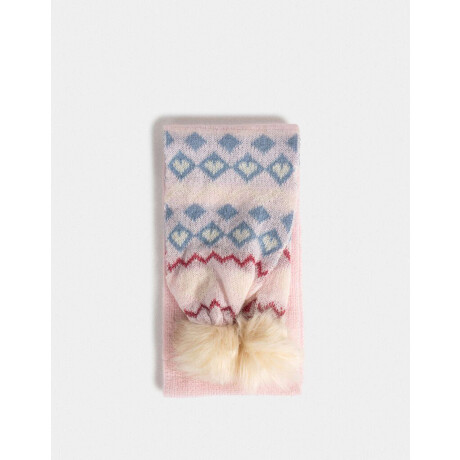 Bufanda Infantil Con Pompones Combinacion Multicolor