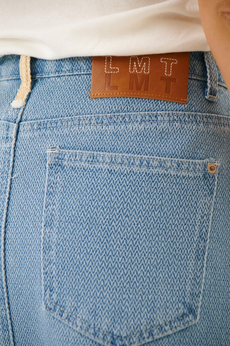 FALDA FIT JEAN AZUL