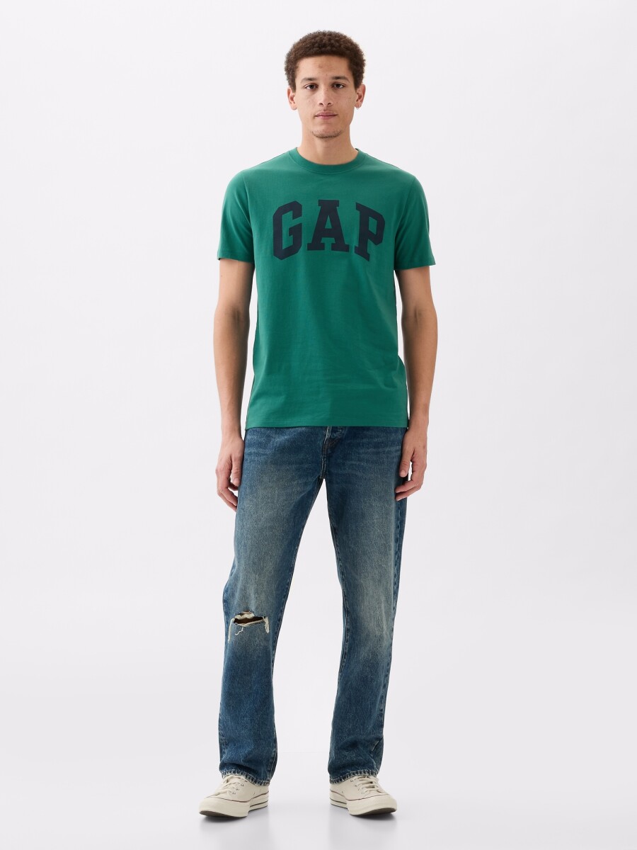 Remera Logo Gap Manga Corta Hombre - Jade Stone 