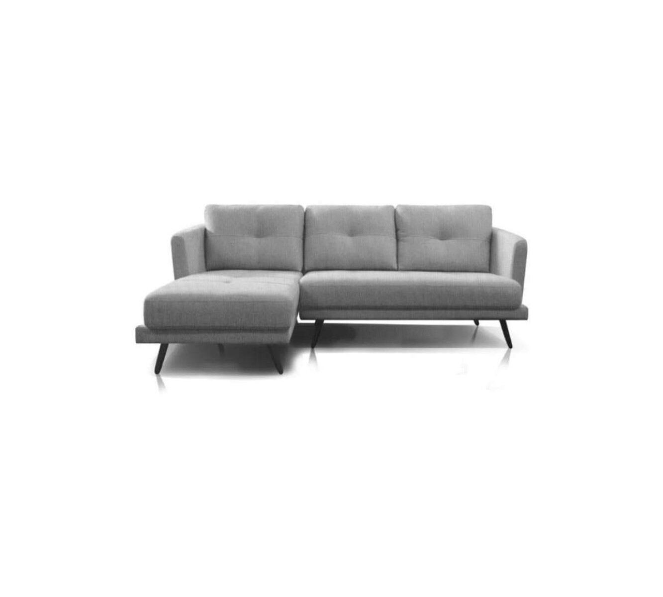 Sofa Con Chaise Triunfo 3 Cuerpos - Gris Chaise Derecho 