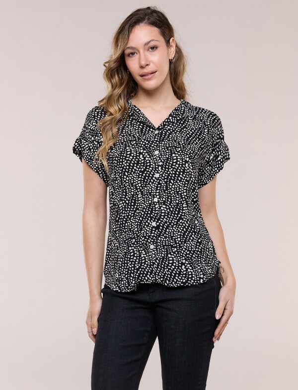 Camisa Print NEGRO/CRUDO