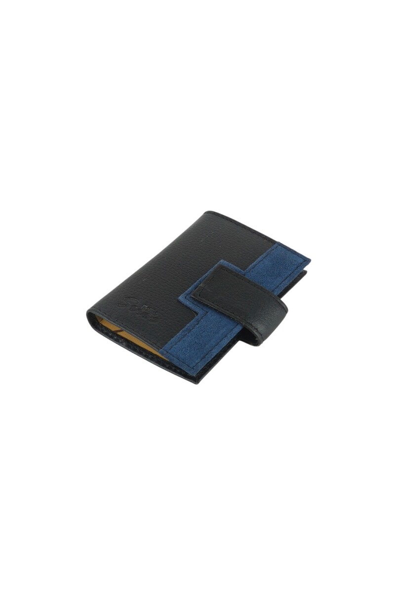Porta llaves en cuero lo broche Negro