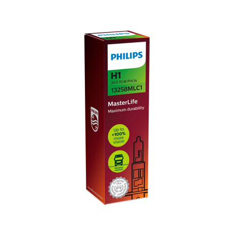 LAMPARA - HALOGENA H1 24V 70W P14.5S MASTER LIFE PHILIPS LAMPARA - HALOGENA H1 24V 70W P14.5S MASTER LIFE PHILIPS