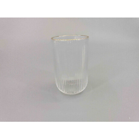 Vaso de Vidrio con Borde Dorado Line Set 6 Unidades Vaso de Vidrio con Borde Dorado Line Set 6 Unidades